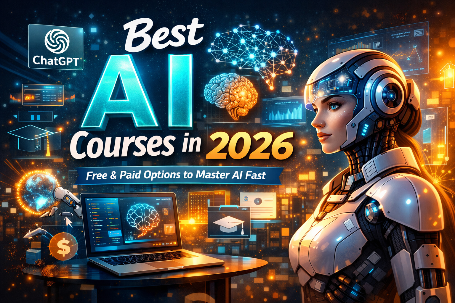 Best AI Courses in 2026 (Free & Paid Options to Master AI Fast)